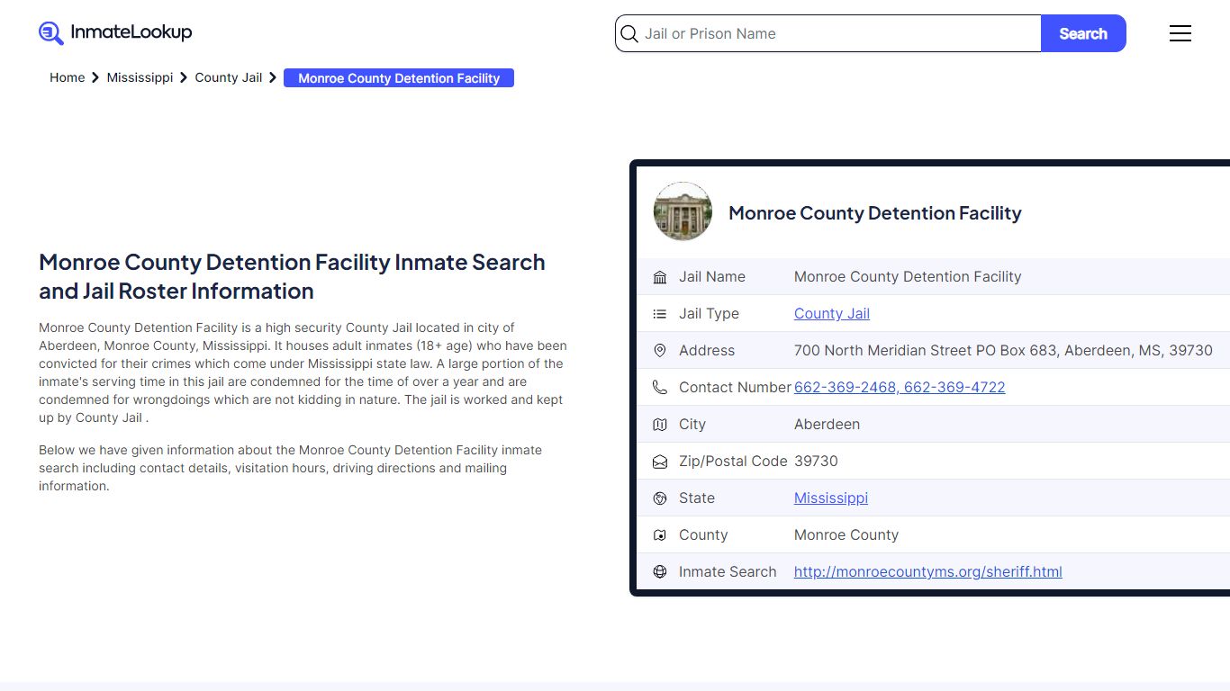 Monroe County Detention Facility Inmate Search, Jail Roster, Bookings ...